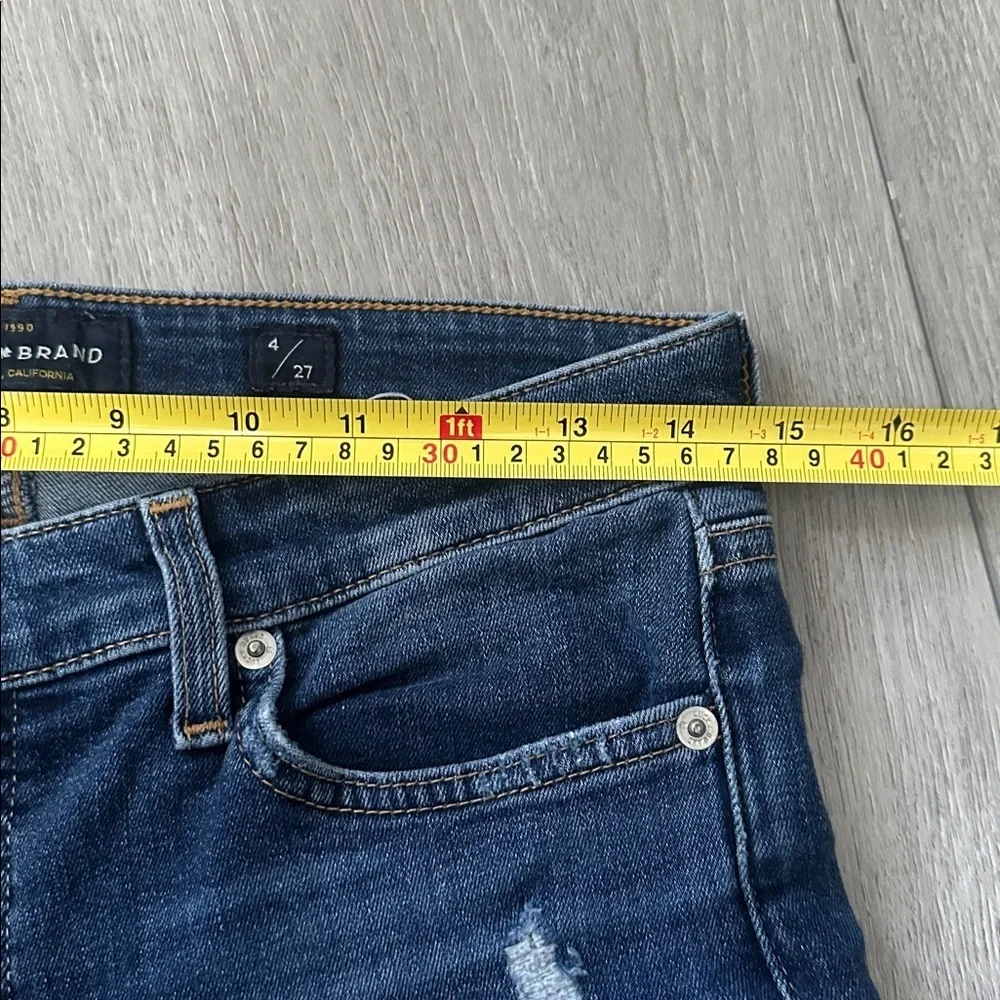 Lucky Brand Dark Blue Distressed Ankle Crop Jeans